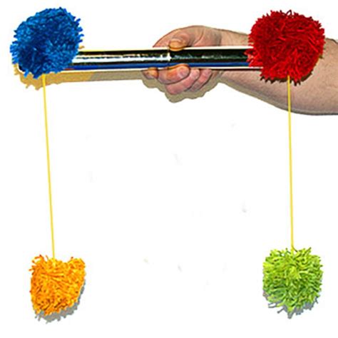 Pom pom stick magic trick